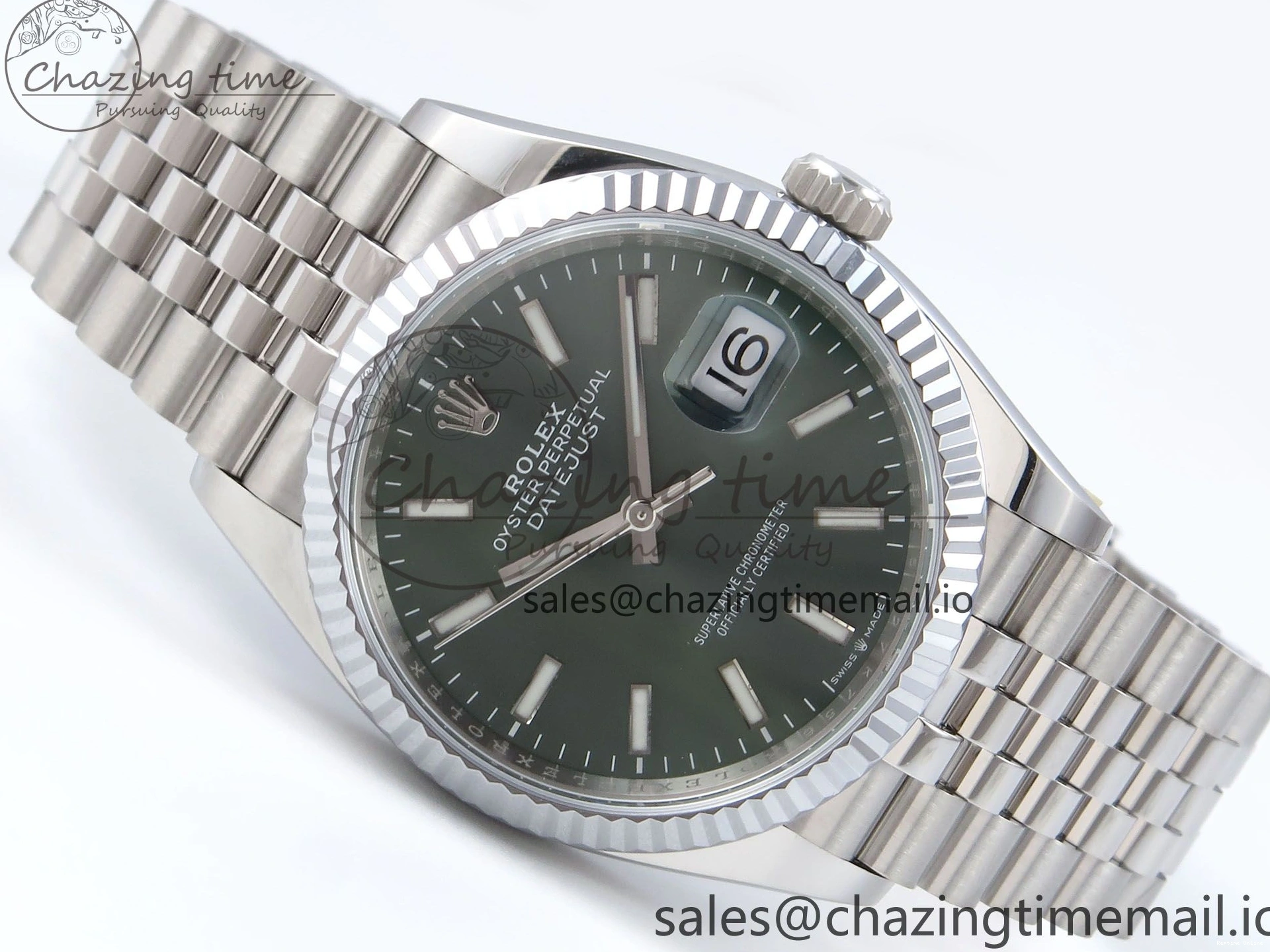 0503 DateJust 36 126234 QF+ 1:1 Best Edition 904L Steel Green Stick Dial on SS Jubilee Bracelet VR Soft 925